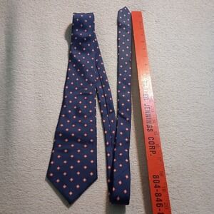 Neil Martin Navy Blue Geometric Diamond Italian Silk Tie  USA Mens Necktie